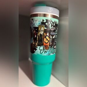 40oz Handmade Blue Tumbler NEW Wasted